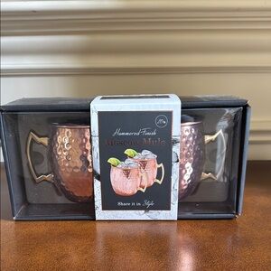 Hammered Copper Moscow Mule Mugs